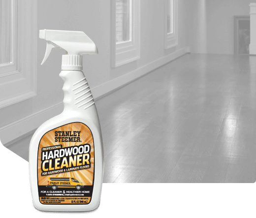 Hardwood-Floor-Cleaning-Stanley-Steemer-Hardwood-Cleaner Bottle of Stanley Steemer hardwood cleaner spray.