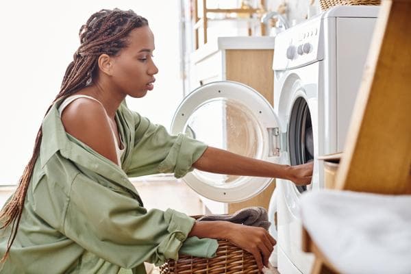woman-at-dryer_resized woman taking clothes out of the dryer