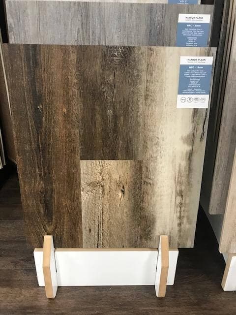 LVT floor sample at showroom in Grand Rapids