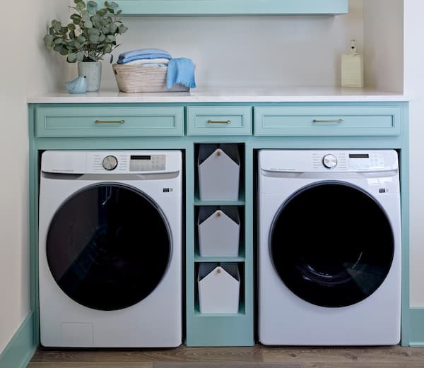 white washer and dryer in hgtv dream home