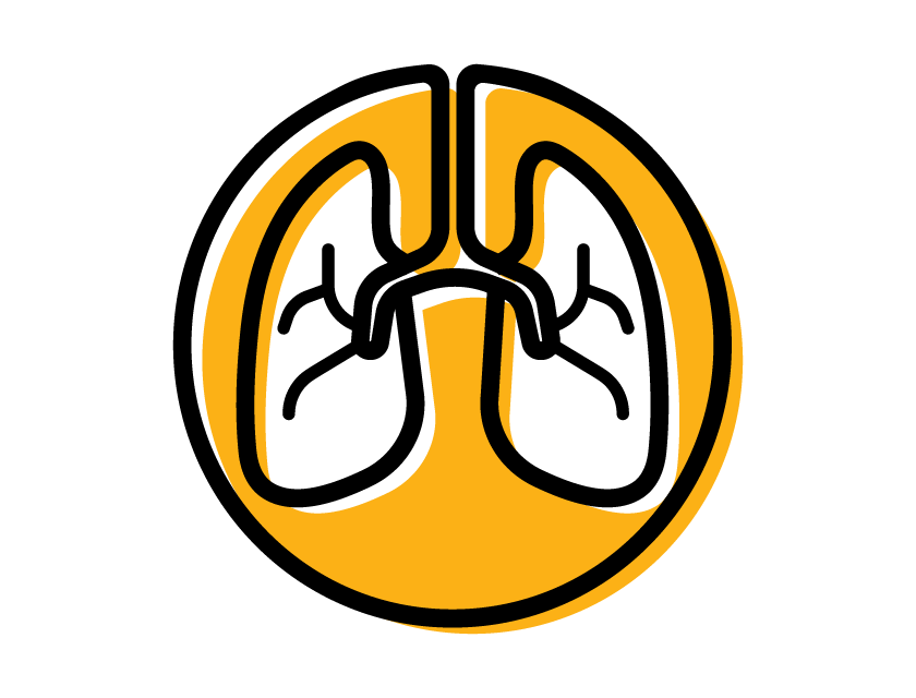 Graphic Design of Lungs to Promote Healthy Breathing