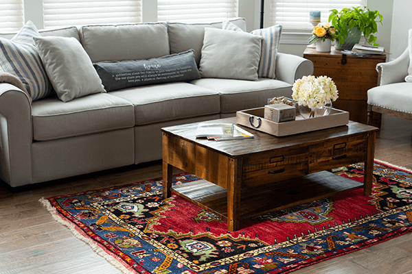 How to Clean Area Rugs Natural light in living room with oriental rug