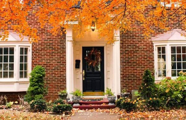 Outside of Home with Fall Foliage